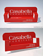 Business card designed with 1 color #design with the shape and look of a sofa - designed by Amanda Casabella