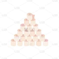 金字塔,绘画插图,卫生纸,矢量,平坦的,分离着色,出示,卷起,绘制