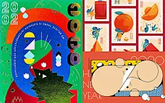 鼠年将至，看看海内外鼠一鼠二的贺卡设计吧！ : 贺卡上的小老鼠们，全都那么精精致致、可可爱爱！