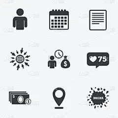 银行贷款图标。填写文件并取钱。