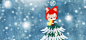 阿狸,天空下的童话,圣诞节,Merry Christmas,下雪,松树,温馨,冬天,壁纸