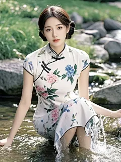 美女壁纸︳旗袍美女绽放出东方魅力 - 小红书