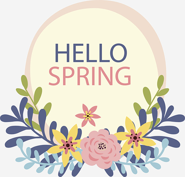 春天你好花朵装饰免抠素材 设计图片 免费...