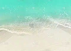 俯视图的背景夏季海滩波浪水海滨沙滩沙滩-夏季模式图像