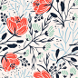 Florals : Plant and flower pattern designs.