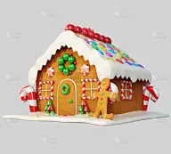 姜饼屋,图像,肉汁,侧面视角,雪,姜饼男人,糖,白色,屋顶,冬天