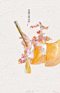 #插画分享#【原作者：山-疏】人间有味是清欢，一笔一画的细腻，水彩的晕染给人很轻柔的感觉，汉服与花，春天的气息，这么多图连在一起看的时候特别像穿着汉服的女子在翩翩起舞。