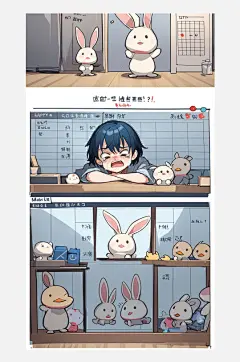 数字艺术多格漫画卡通漫画漫画手绘-众图网