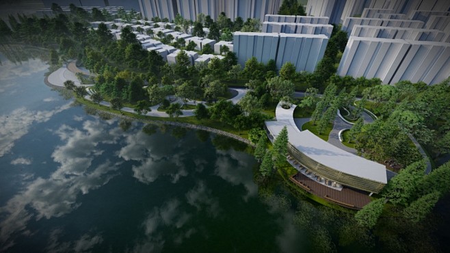 广东省普宁市星河明珠湾环湖路沿湖景观设计...