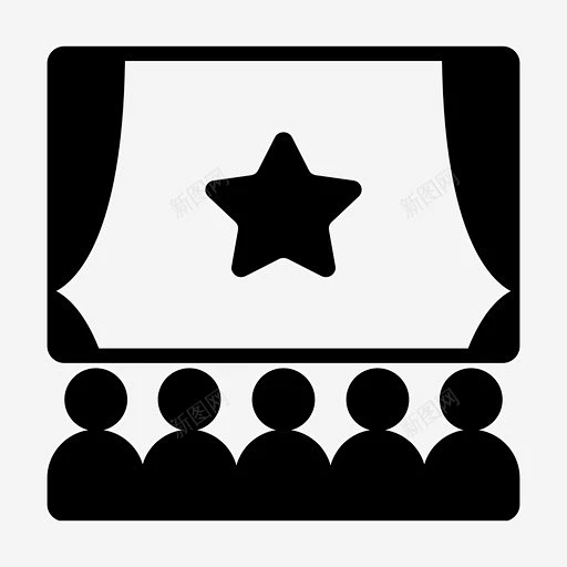 电影院幕布舞台图标 免费下载 页面网页 平面电商 创意素材-花瓣网