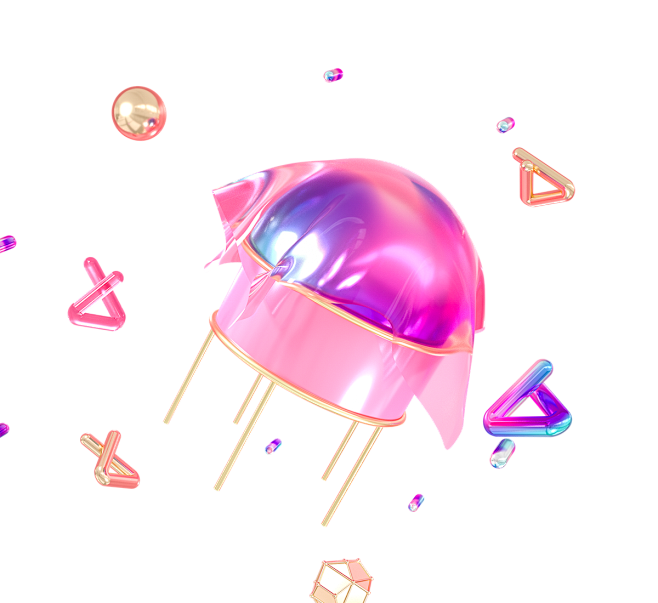 3D玻璃几何炫彩宝石元素C4D装饰PNG...