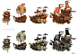 Pirates ships by sidxartxa.deviantart.com