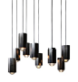 Hex Light   Contemporary, Industrial, Traditional, MidCentury  Modern, Glass, Metal, Pendant by John Beck Paper  Steel
