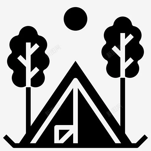 露营帐篷自然乡村 UI图标 设计图片 免费下载 页面网页 平面电商 创意素材-花瓣网