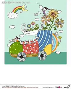 鞋子上的卡通乐园AI|彩虹|插画设计|插画欣赏|抽象插画|儿时|儿童|儿童幻想生活|房屋|花朵|幻想|活泼|卡通|卡通人物|卡通人物图片|卡哇伊|可爱|快乐|漫画人物|女孩|人物素材|人物图片|矢量|矢量人物|藤蔓|天真|童年|想象|鞋子|月亮|云朵|植物