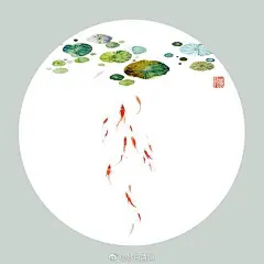 山气花香无着处，今朝来向画中听。
古风水彩插画。分享图片／via 鹿菏HE
#古风图鉴##古风图片# ​​​​