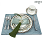 新古典美式法式西餐具 样板房餐具摆件 高档餐碟 浅蓝色陶瓷餐盘-淘宝网