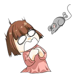 【米图网-52mitu.com】插画 人物 惊恐 老鼠插画