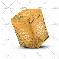 铁盒铁罐包装多角度PSD分层智能快速模版效果图设计素材-淘宝网