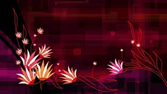 艳丽夺目的彩绘鲜花宽屏桌面壁纸桌面壁纸2