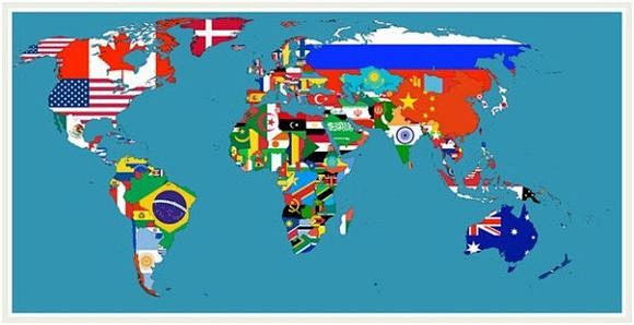国旗世界地图