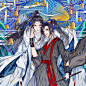 ✔《魔道祖师》纯爱耽美BL 古风美男手绘 二次元同人手绘 插画漫画