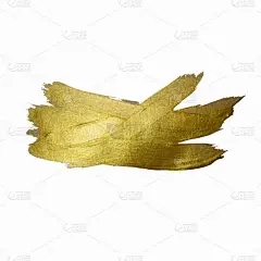 金纹理油漆染色插图。手绘画笔描边设计元素。抽象金色闪闪发光的纹理艺术插图