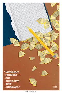 IBM的一组很有哲学意味的海报设计，每一张都引人思考 ​​​​