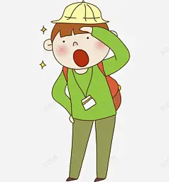 手绘瞭望的男孩图 免费下载 页面网页 平面电商 创意素材