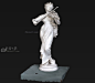 拉小提琴的少女，女孩女人雕像青铜像雕塑石膏像 - 雕塑3d模型 3dsnail模型网