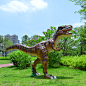 户外草坪恐龙玻璃钢摆件仿真动物装饰公园商场游乐园大型景观雕塑-淘宝网