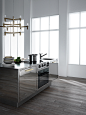 alberto torsello's mirror-finish design for the abimis ego kitchen : architect alberto torsello has partnered with italian brand abimis to present its latest ego kitchen design, made of AISI 304 stainless steel.