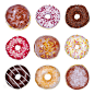 Set of doughnuts on white background by Dawid Zebrowski on 500px