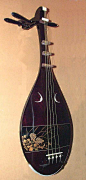 Música♪♫  : Satsuma Biwa  Mamoru Ohashi  (1953 - )  Date: 1996 Geography: Ogasa, Shizuoka Prefecture, Japan Medium: Wood, lacquer, nylon Dimensions: H. 37¼ in (94.5 cm), W. 13¾ in (35 cm), D. 13 in. (33 cm) Classification: Chordophone-Lute