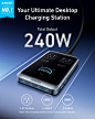 Amazon.com: Anker Prime 充电站,240W 最大 8 合 1 USB C 电源板,适用于 iPhone 15 系列,5 英尺可拆卸延长线,2 AC,4 个 USB C,2 个 USB A,电源输出桌面配件适用于 MacBook、Home 办公室 : 手机和配件