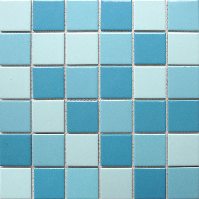 奥廷特釉面陶瓷马赛克游泳池瓷砖拼图深浅蓝...
