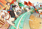 随便画吧。什么风格都来一点。插画商业插画千景绘studio - 原创作品 -  
