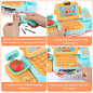 Amazon.com: JoyGrow Smart Cash Register Pretend Play Supermarket Shop Toys with Calculator ,Working Scanner,Credit Card ,Play Food ,Money and More Educational Learning Toys (Pink,Size:10x7x5.7in) (Yellow) : Toys & Games