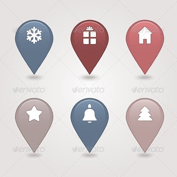 映射大头针图标——网络图标Mapping Pins Icon - Web Icons背景、空白、蓝色,按钮,彩色,设计师,方向,元素,gps ...