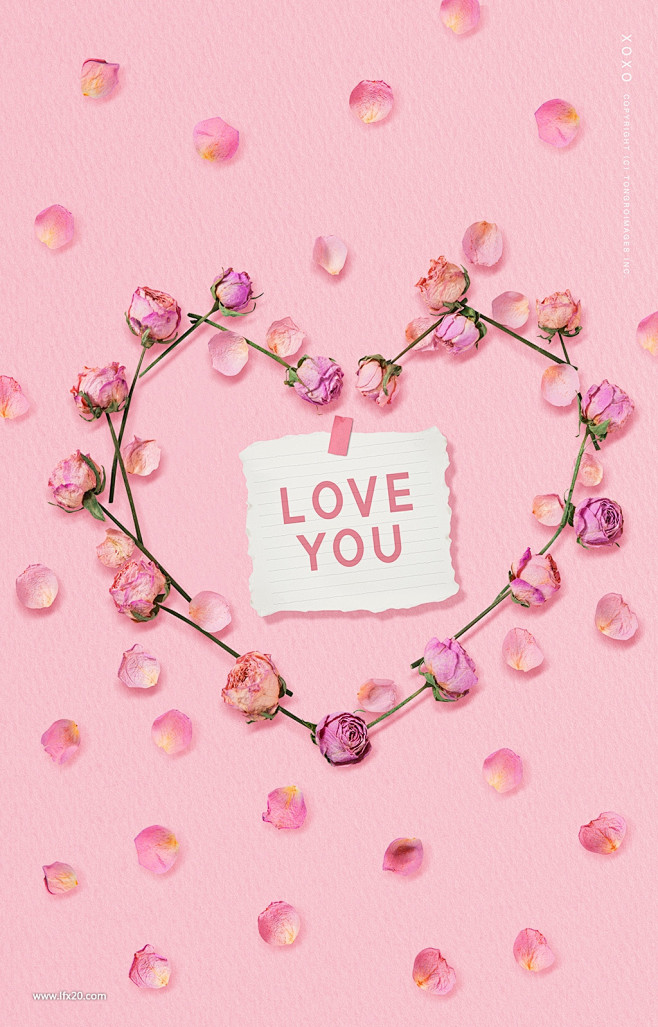 粉红唯美情人节美女气球爱心520love女性