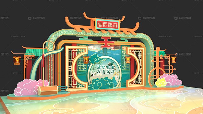 唐朝舞台美陈 唐风舞台 中式舞台 新中_...