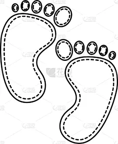 华丽的,式样,可爱的,脚印,图像,艺术,小的,问候,淋浴,庆祝