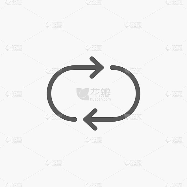 重复图标，刷新矢量插图