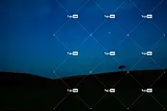 简约 树 景观 高清壁纸 蓝天 夜空 剪影 免费壁纸 自然