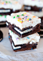 Oreo Stuffed Brownies with Vanilla Buttercream Frosting