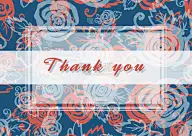 手绘字母在彩色背景。谢谢-短语。红玫瑰