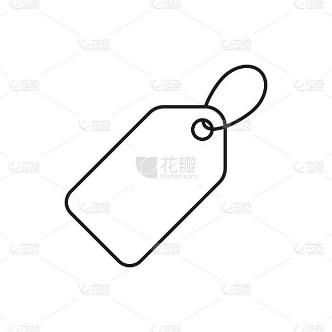 价格标签矢量图标。网上商店和商店按钮。价格标签的象征。简单的平面形状销售标志标志。轮廓孤立在白色背景