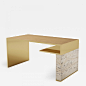CONTINUOUS | TRAVERTINE WRITING TABLE