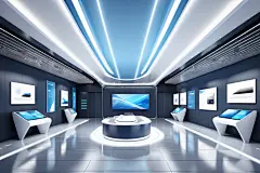电子博览会现代科技展厅摄影图