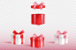 Collection of 3d gift boxes Free Vector